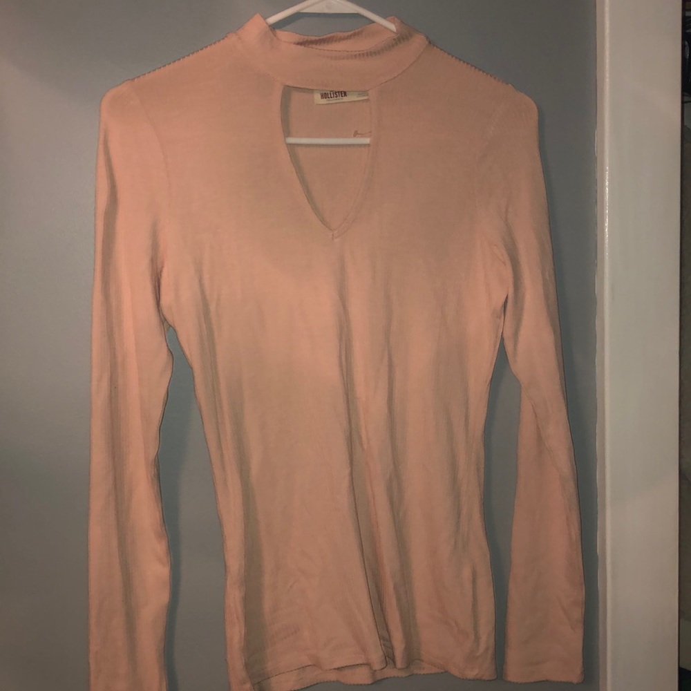 hollister ribbed cut out long sleeve